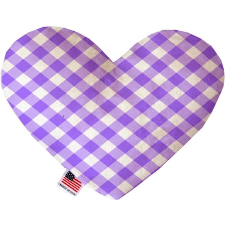 Mirage Pet Products Purple Plaid Canvas Heart Dog Toy 8 in. 1156-CTYHT8